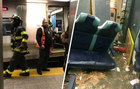 Al menos 76 heridos al accidentarse tren en Brooklyn