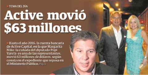 Cuenta de cuñada de 'Popi' Varela  movió $63 millones