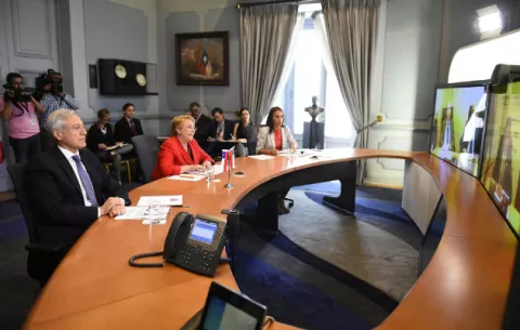 Bachelet se siente "optimista" para afrontar desafíos en su último año de mandato