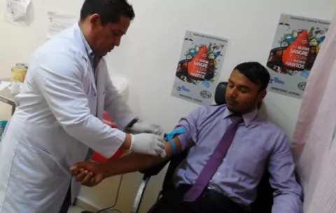 Donación de sangre en Panamá Oeste, en Día Mundial de la Juventud