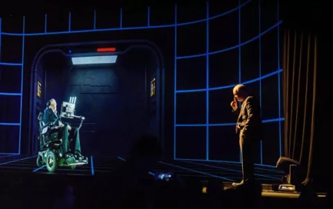 Un holograma de Stephen Hawking dio una conferencia en Hong Kong