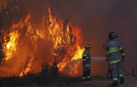Cerca de 6.000 evacuados por incendio forestal en Valparaíso y Viña del Mar