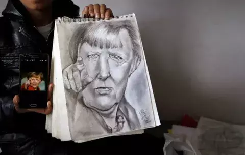 'Pequeño Picasso' afgano en campamento de refugiados serbio 