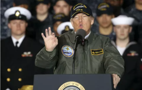 Trump asegura que fortalecerá poderío militar de Estados Unidos 