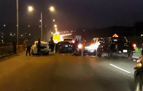 Colisión múltiple sobre la Autopista Arraiján-La Chorrera 