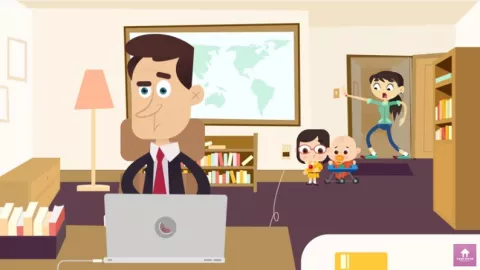 Crean una serie animada inspirada en la famosa entrevista interrumpida por niños