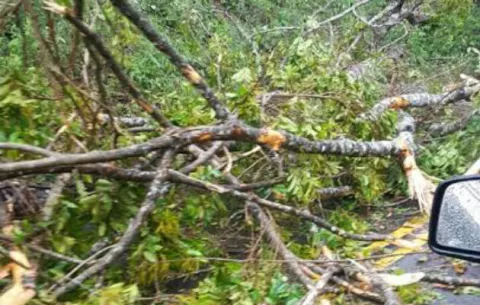 Cae granizo en Boquerón, durante fuerte tormenta eléctrica