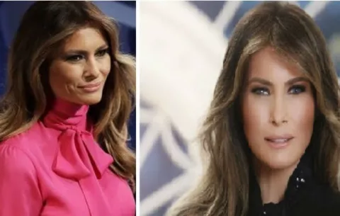 Critican abuso del photoshop en foto oficial de Melania Trump