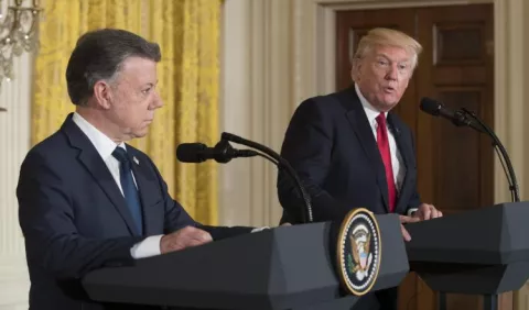 Trump recibe a Santos para hablar sobre drogas y de Venezuela