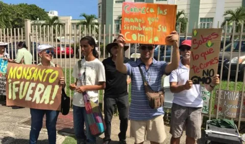 Protestan contra el daño de industrias de biotecnología agrícola