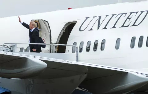 El avión de Trump podría ser multado en Bruselas por exceso de ruido