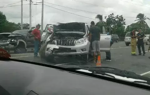 Dos heridos tras accidente de tránsito en Los Santos 