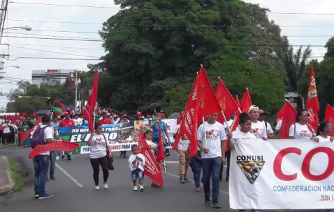 Trabajadores en Chiriquí protestaron contra la administración de Juan Carlos Varela