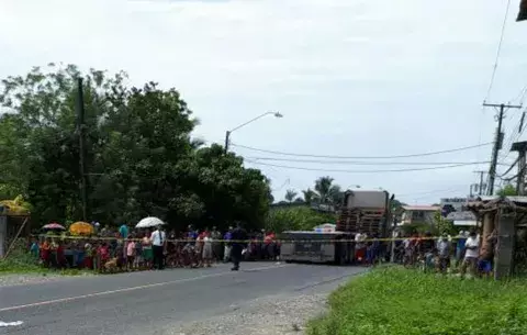 La arrolla el articulado en Bocas del Toro