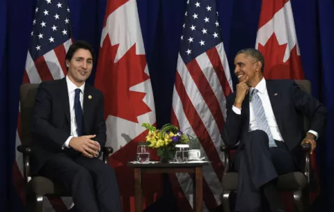 Obama y Trudeau cenan en privado en Montreal 