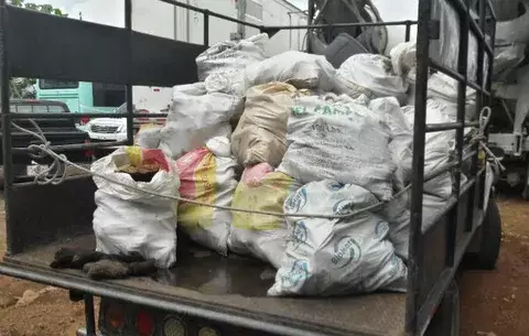 Retienen autos con productos agrícolas en Renacimiento