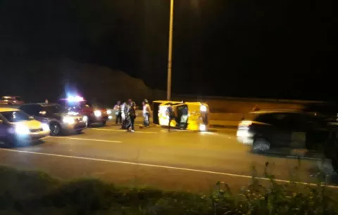 Vuelco en autopista Arraiján-La Chorrera deja un herido
