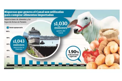 Importación de alimentos disipa ingresos del Canal 