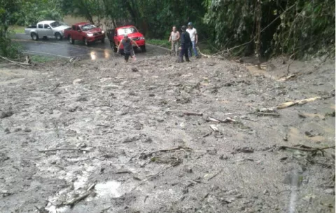Deslizamientos de tierra y desbordamiento de quebradas en Chiriquí 