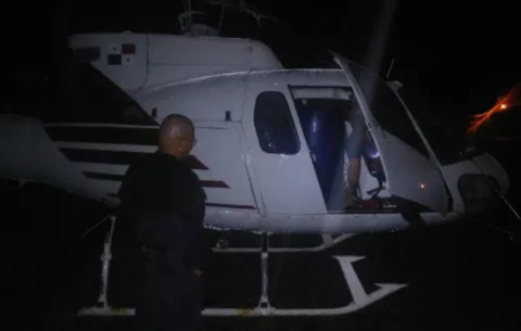 Mal tiempo obliga a los tripulantes de helicóptero a aterrizar en Tolé