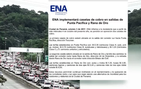 Nuevas casetas de cobro en los Corredores desde este 4 de octubre