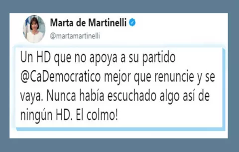 Marta Linares critica a Carrasquilla y pide renuncia de los disidentes