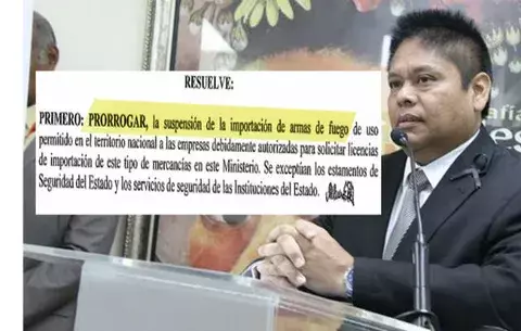 El Minseg extiende por seis meses la importación de armas al país