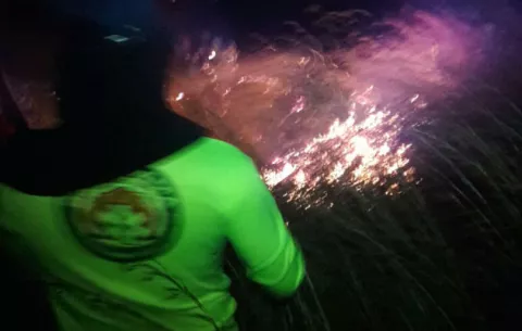 Dos incendios de masa vegetal se registran en Volcán