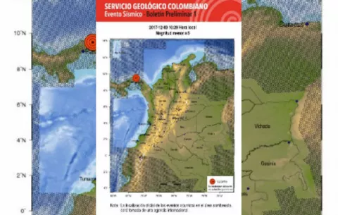 Sismo de 4.8 al norte de Panamá, no se reportan daños