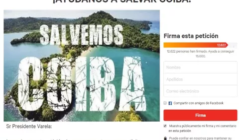 Iniciativa busca recolectar 15 mil firmas para frenar proyecto en Coiba
