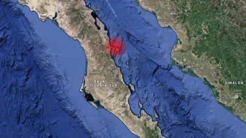 Sismo de 6.3 grados sacude Baja California Sur, en México