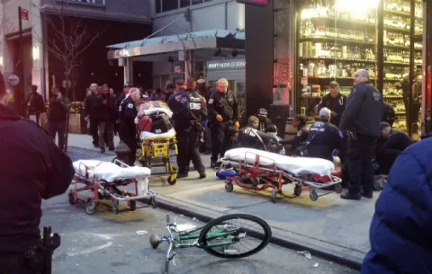 Tres heridos en un tiroteo en el centro de Manhattan, en Nueva York