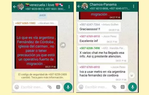 Venezolanos sin papeles en Panamá esquivan a migración por chat
