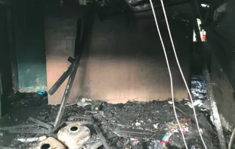 Fuego destruye barraca en Bocas del Toro 