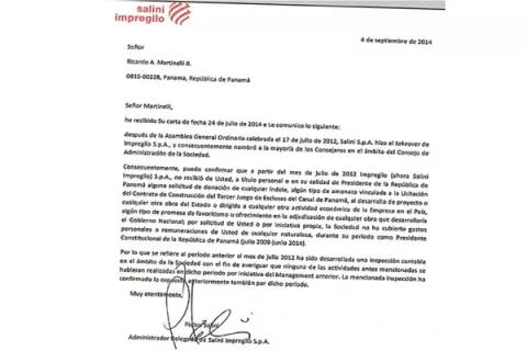 Camacho: 'La Prensa miente sobre Impregilo'