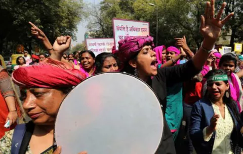 Manifestaciones contra las agresiones sexuales por Día de la Mujer 