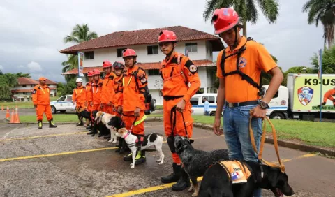 Oficializan  la unidad canina para el rescate