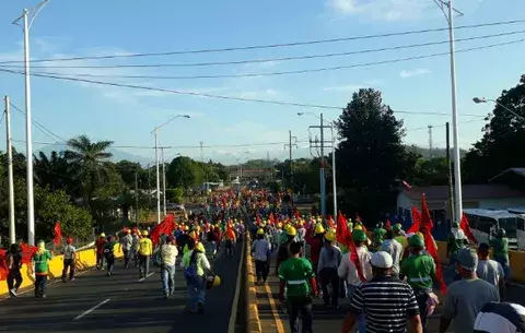 Suntracs se toma las calles en Chiriquí en apoyo a colonenses