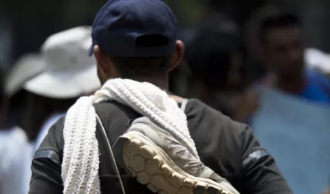 Migrantes protestan en México