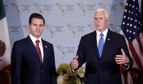 Pence no habló del pago del muro con Peña 