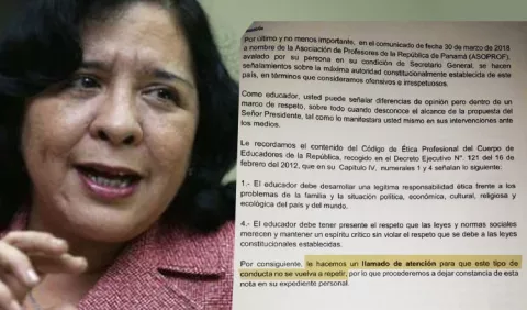 Ministra Paredes deja plantados a los docentes