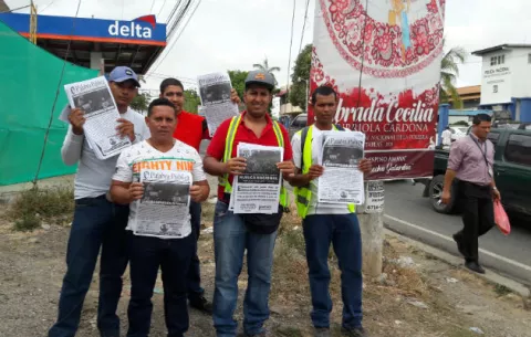 SUNTRACS marcha en Chitré y realizan volanteo en Las Tablas 