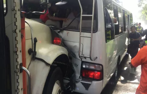 Se registra accidente a la altura del Puente de las Américas