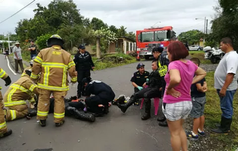 Unidades linces colisionan con un camión en Bugaba 
