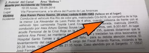 Posible alteración del parte policial en caso de Puente de las Américas
