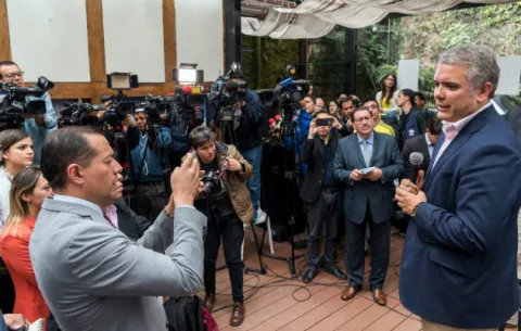 Iván Duque confirma la primera  reunión de  transición con Santos 