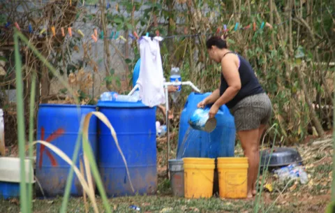 Gran parte del sector oeste está sin agua