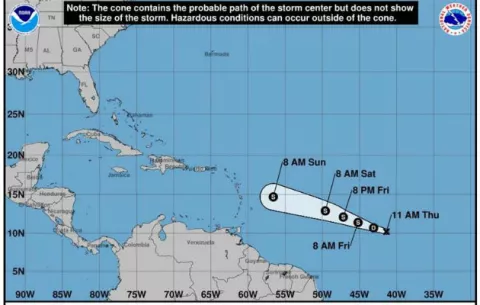 Beryl se convierte en primer huracán del Atlántico rumbo a las Antillas Menores
