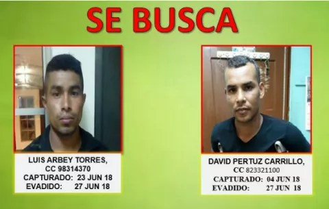 ¡Otra vez! Se evaden dos colombianos del centro de detención de Tinajitas