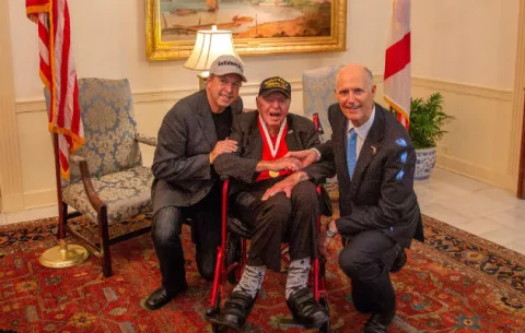 Veterano quiere visitar 50 estados de EE.UU. antes de cumplir 100